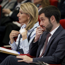 La vicepresidenta segunda y ministra de Trabajo y Economía Social, Yolanda Díaz y el ministro de Derechos Sociales, Consumo y Agenda 2030, Pablo Bustinduy. Foto de archivo.