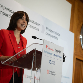 (Foto de ARCHIVO) La ministra de Ciencia, Innovación y Universidades, Diana Morant, durante un desayuno informativo organizado por Prensa Ibérica, en The Westin Valencia, a 5 de septiembre de 2025, en Valencia, Comunidad Valenciana (España). Durante el en