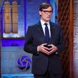 Salvador Illa en el seu discurs institucional per la Diada de l'11 de setembre del 2025.