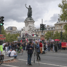 Protestas en una calle de París, a 10 de septiembre de 2025.