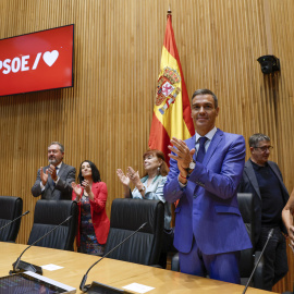El presidente del Gobierno y secretario general del PSOE, Pedro Sánchez, preside la reunión interparlamentaria del Grupo Parlamentario Socialista.