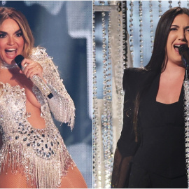 Melody y Yuval Raphael, representantes de España e Israel, en Eurovisión 2025.