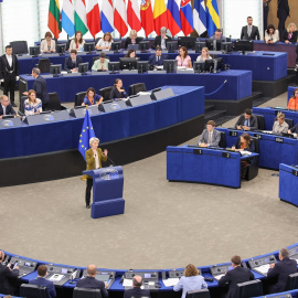 Reunión de la Comisión Europea en el Parlamento Europeo, en Bruselas.