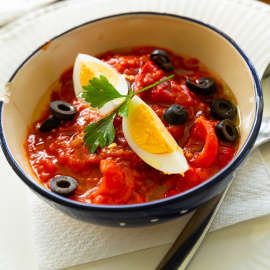 Foto de ensalada de pimientos asados.
