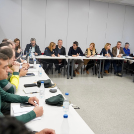 Reunión en el Cecopi durante la DANA de València.