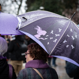 Varias personas durante la manifestación convocada por el Día de la Mujer. Foto de archivo.