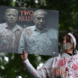 Imagen de archivo de una protesta contra los ataques israelíes a Gaza.