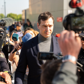 Imagen de archivo del hermano de Pedro Sánchez, David Sánchez, tras declarar en calidad de investigado.