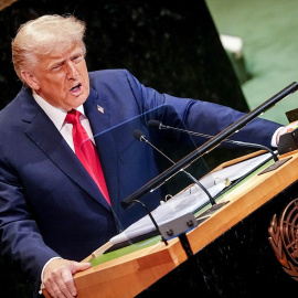 El presidente de Estados Unidos, Donald Trump, durante su discurso en la Asamblea General de la Naciones Unidas.