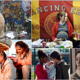 Imágenes de las películas 'Precious', 'Juno', 'La Maternal', 'Recién nacidas', y 'Nunca, casi nunca, a veces, siempre'.
