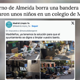 Críticas al borrado de una bandera palestina en un colegio de Madrid.