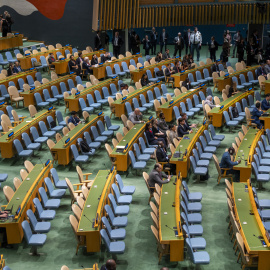 La Asamblea General de la ONU durante la participación de Benjamin Netanyahu.