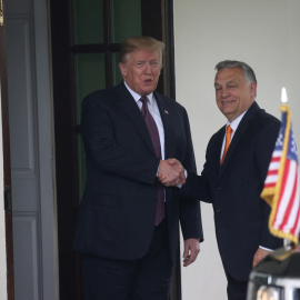 El primer ministro húngaro, Viktor Orbán, junto al presidente de EEUU, Donald Trump.