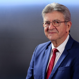 Jean-Luc Mélenchon en la redacción de 'Público'