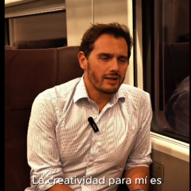 Albert Rivera durante su viaje a Sevilla.
