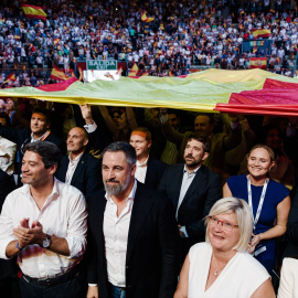 Santiago Abascal durante el acto político de VOX "Europa Viva 2025".