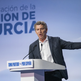 Feijóo clausura la cumbre de dirigentes autonómicos del PP en Murcia.