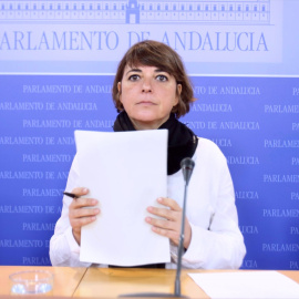 Elena Cortés, en una imagen de archivo en el Parlamento de Andalucía.25/10/2017