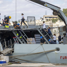 El buque Furor, que partió hace unos días desde Cartagena para escoltar la Flotilla.