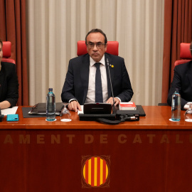 El president del Parlament, Josep Rull, encapçala la reunió de la Junta de Portaveus