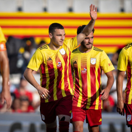 Jugadors de la selecció catalana de futbol en una imatge d'arxiu