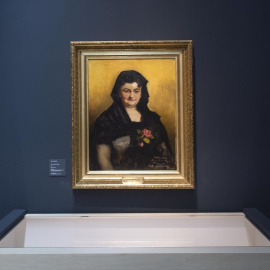 Retrato de Emilia Pardo Bazán, obra de Gustav Wertheimer.