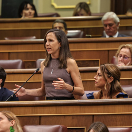 Ione Belarra, durante una sesión plenaria el 17 de septiembre en el Congreso.