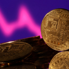 Representación de criptomonedas.