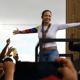 Maria Corina Machado en Carabobo (Venezuela).