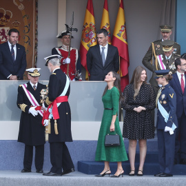 Imagen del desfile militar por el Día de la Hispanidad, en Madrid.