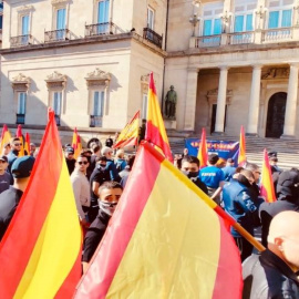Ultraderechistas presentes el domingo en la movilización organizada en Gasteiz.
