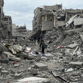 Rinas y escombros en la ciudad de Gaza.