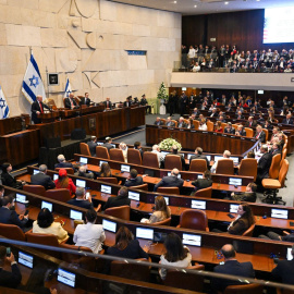 Trump interviene en el Parlamento de Israel.