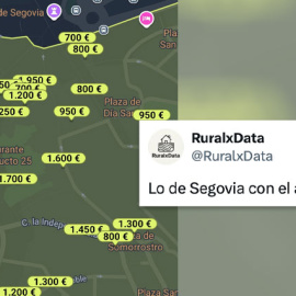 Captura del tuit de RuralxData.