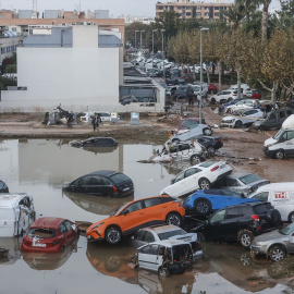 Coches afectados durante la DANA de Valencia.