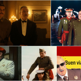 Imágenes de las películas 'La cena', 'Madregilda', 'Espérame en el cielo', 'Dragón Rapide', y '¡Buen viaje, excelencia!'.