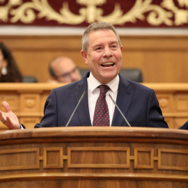 El presidente de la Junta de Castilla-La Mancha, Emiliano García-Page, durante su intervención.