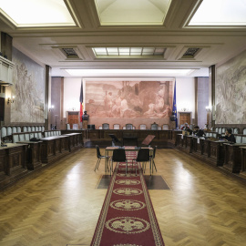 Sala de vistas donde se juzga a Cesar Arribas.