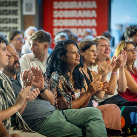 Membres i regidors de BComú en el Congrés del partit el juliol de 2025.