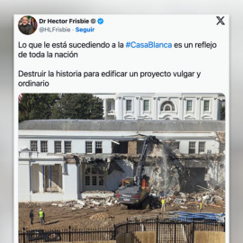 Reacciones a las obras de Trump en la Casa Blanca.