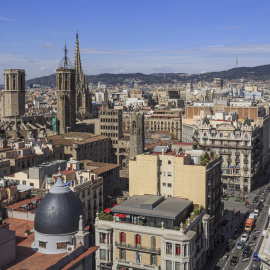 Panoràmica des del centre de la ciutat de Barcelona