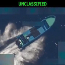 La lancha de supuestos narcotraficantes bombardeada por EEUU.