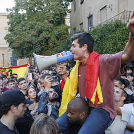 El agitador ultra Vito Quiles en la Universidad de Granada.