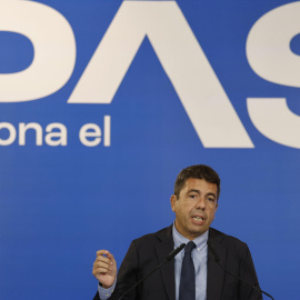 El president de la Generalitat, Carlos Mazón, este jueves en Valéncia.