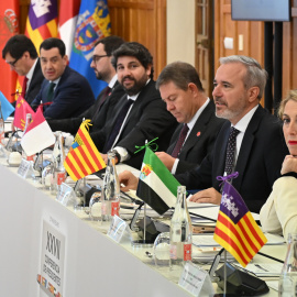 En la imagen, la presidenta de Extremadura y el presidente de Aragón, María Guardiola y Jorge Azcón.