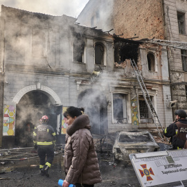 Ataque ruso este miércoles en una guardería en Járkiv (Ucrania).