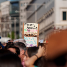 Manifestación con motivo de la huelga de médicos contra el nuevo Estatuto Marco
