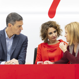 Pedro Sánchez, en la Ejecutiva Federal del PSOE este lunes en Ferraz.