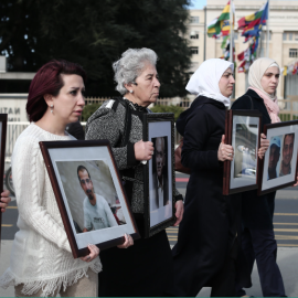 Portada de la web de Syrian Families for Freedom