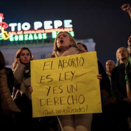 Concentración para exigir el aborto libre en la Sanidad Pública en Madrid
